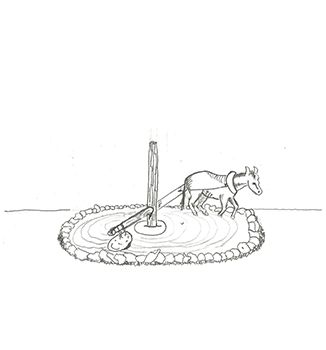 illustration of an arrastra
