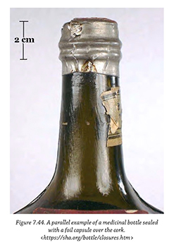 metal foil on bottle