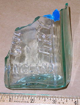 pieces of glass gin bottle