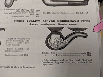 old advertisement for a pipe